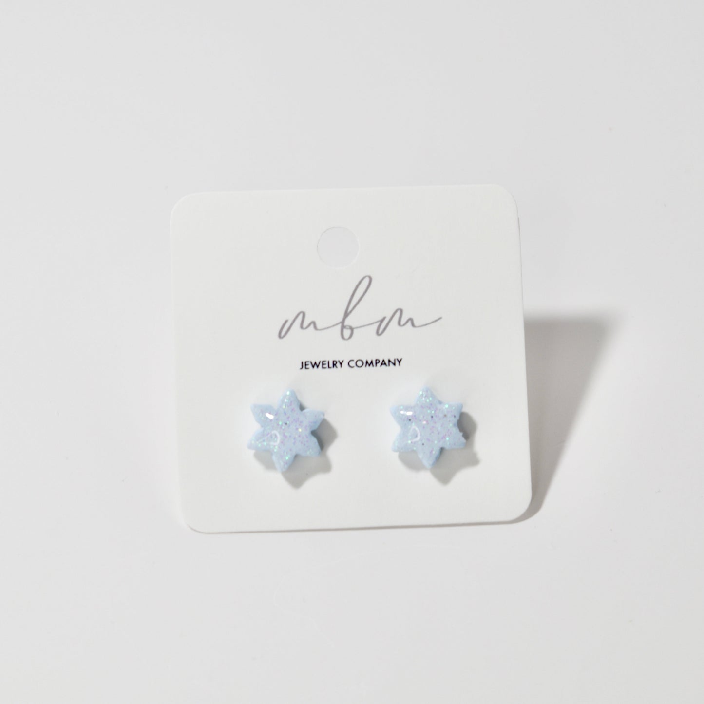 Blue Snowflake Studs