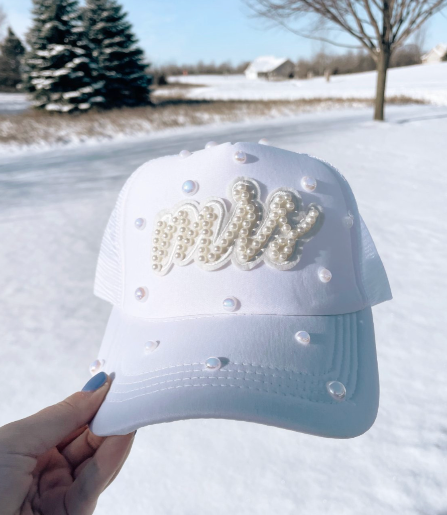 White "Mrs." Trucker Hat