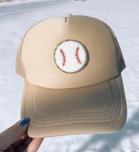 Tan Baseball Trucker Hat